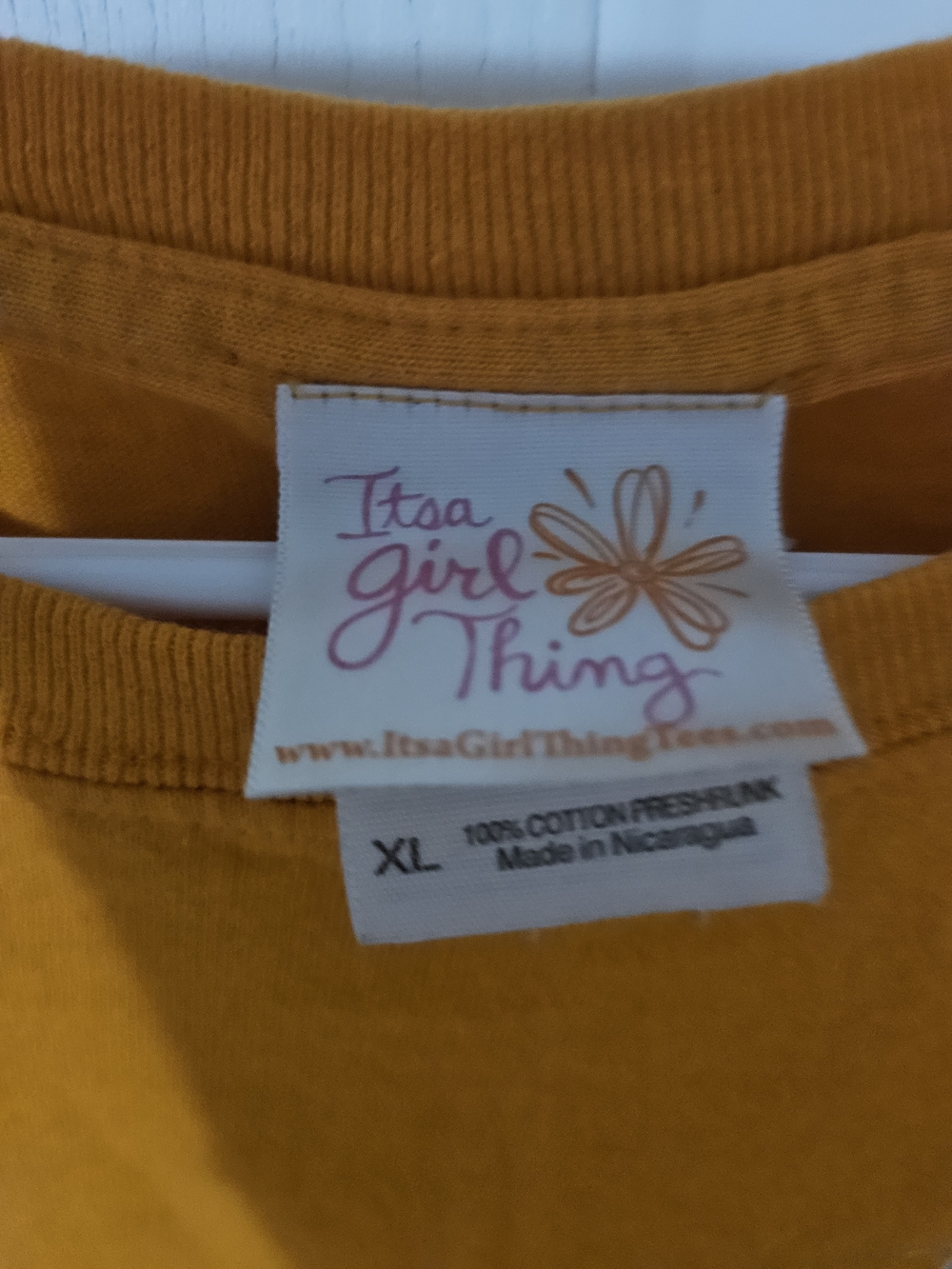 A Girl Thing Mustard Yellow Graphic Tee - Picture 4 of 4